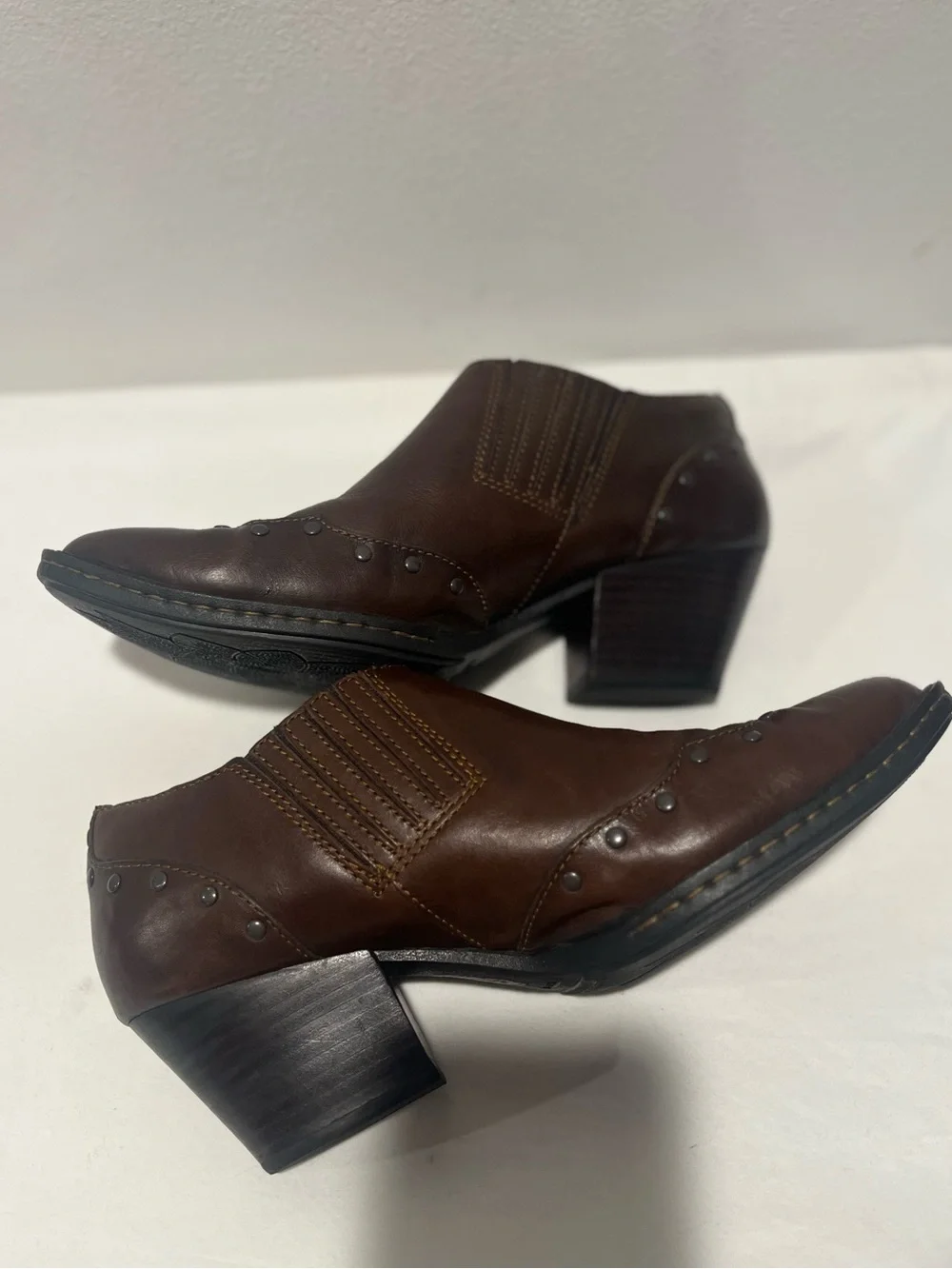 Born Brown Leather Ankle Boots